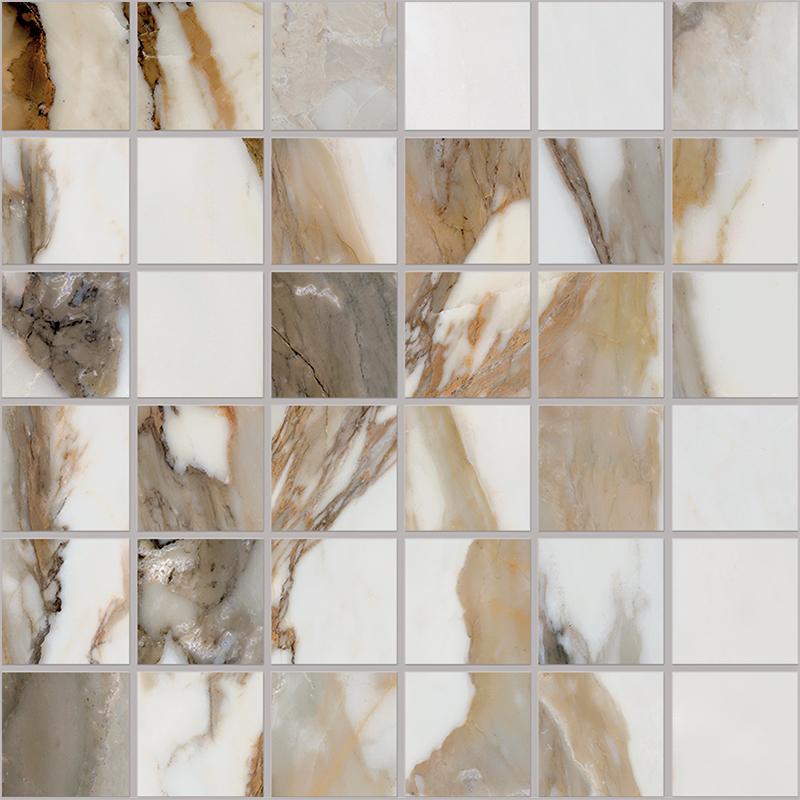 KEOPE 9CENTO Mosaico Alba Oro 30x30 cm 9 mm Lux