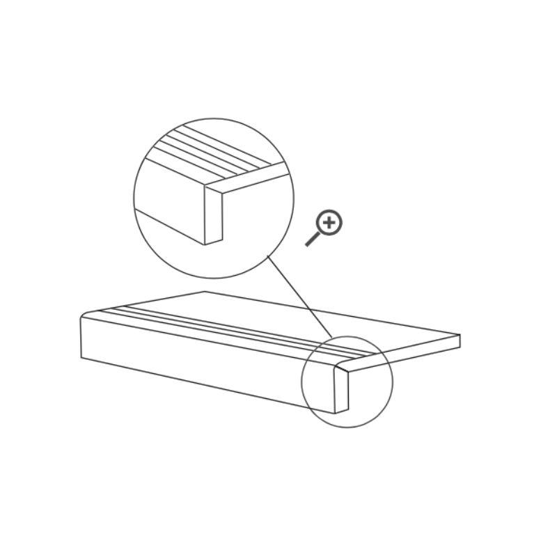 ABK ECO-CHIC Elemento L Grip Avana 15x90x5 cm 20 mm Strukturiert R11