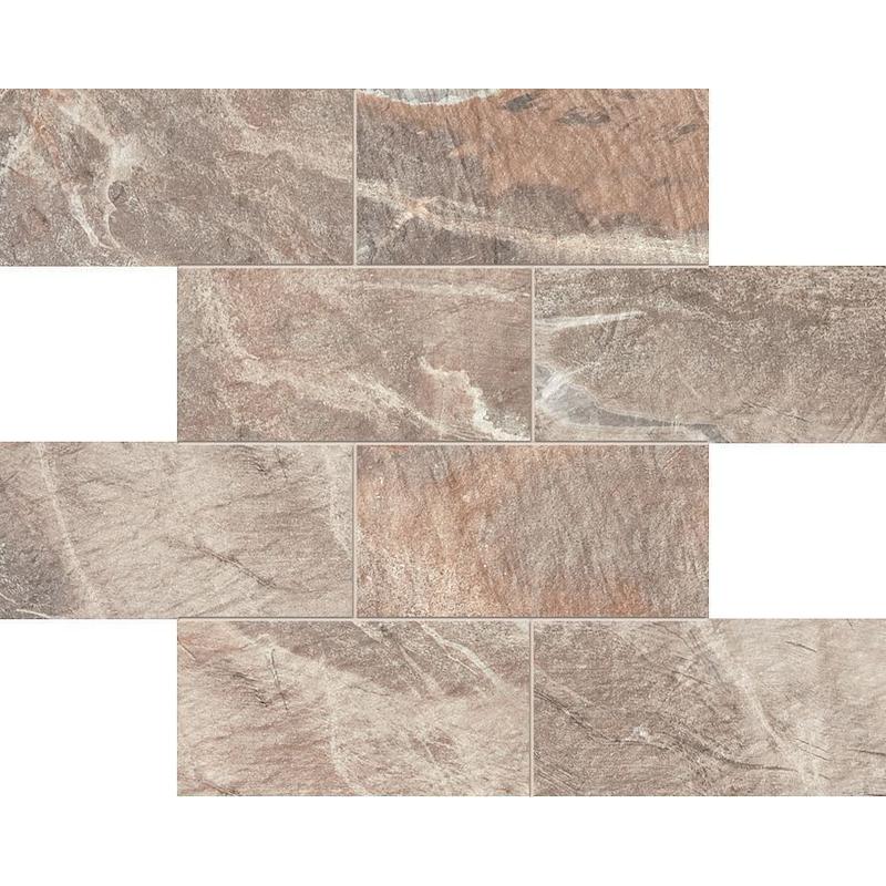 ABK FOSSIL Mosaico Muretto Stone Brown 30x30 cm 8.5 mm Matte