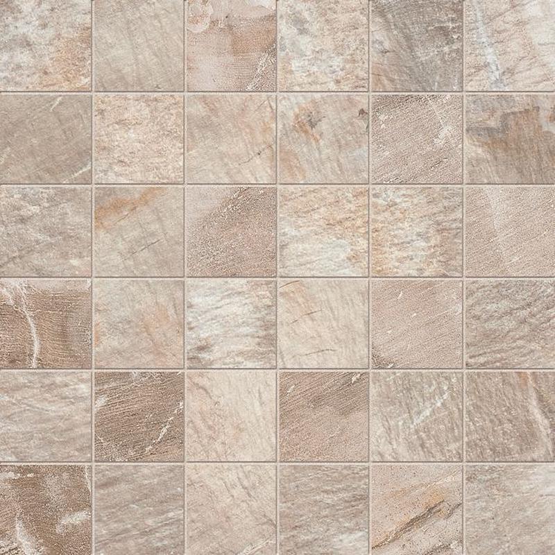 ABK FOSSIL Mosaico Quadretti Stone Beige 30x30 cm 8.5 mm Matte