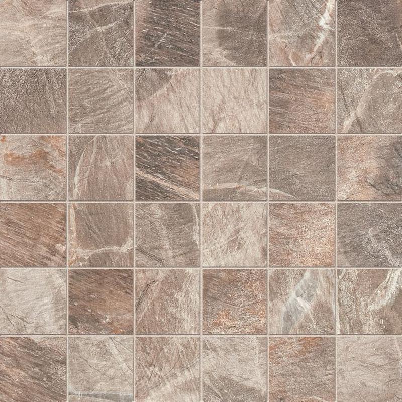 ABK FOSSIL Mosaico Quadretti Stone Brown 30x30 cm 8.5 mm Matte