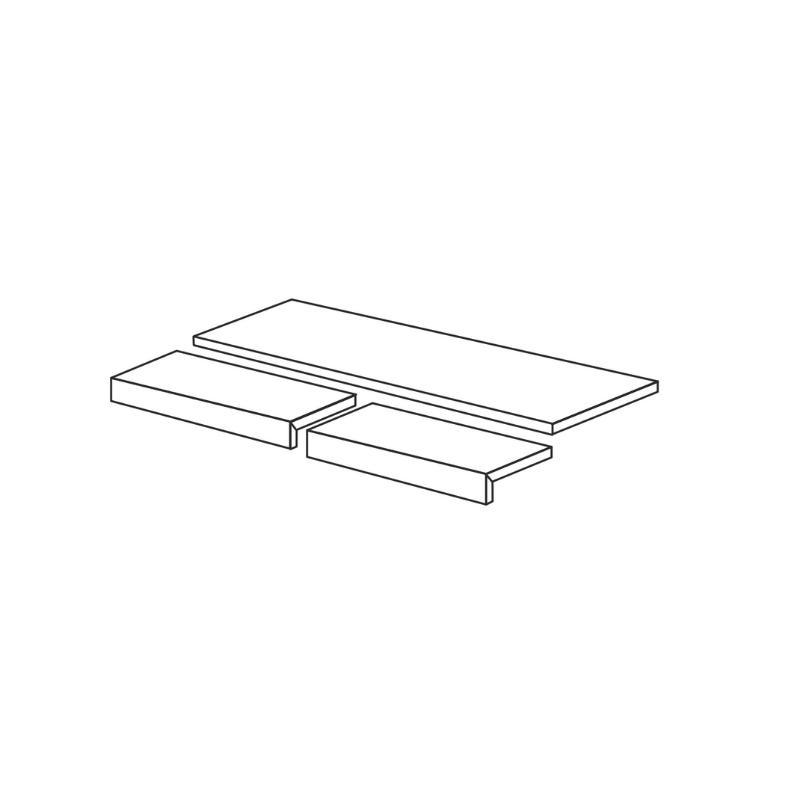 ABK SOLERAS Composizione Scalino Avana 35x80 cm 8.5 mm Matte