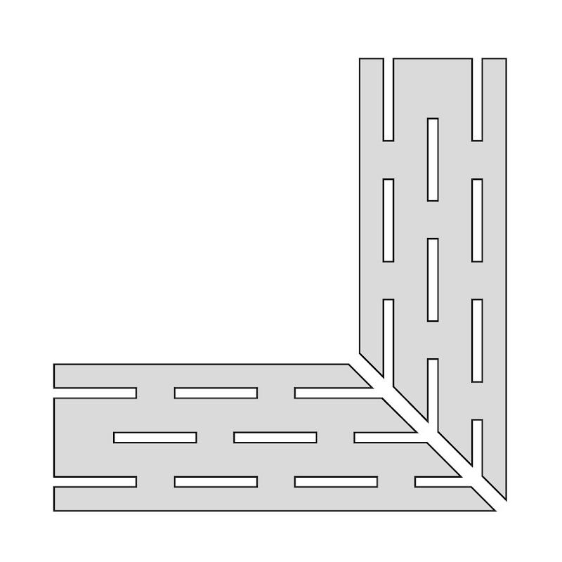 Energieker AGATHOS Griglia Angolare SX Grey 20x60 cm 20 mm Strukturiert