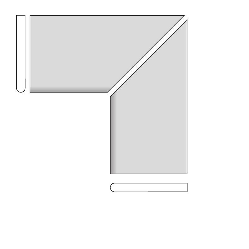 Energieker AGATHOS Round Angolare DX White 30x120 cm 20 mm Strukturiert