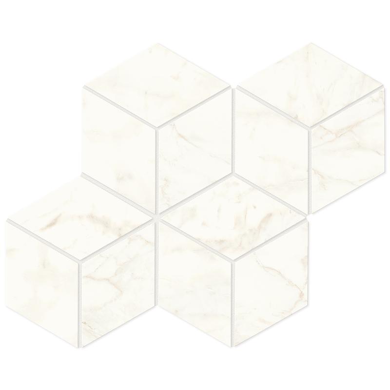 Atlas Concorde MARVEL SHINE Calacatta Delicato Mosaico Esagono 30x35 cm 9 mm Geläppt