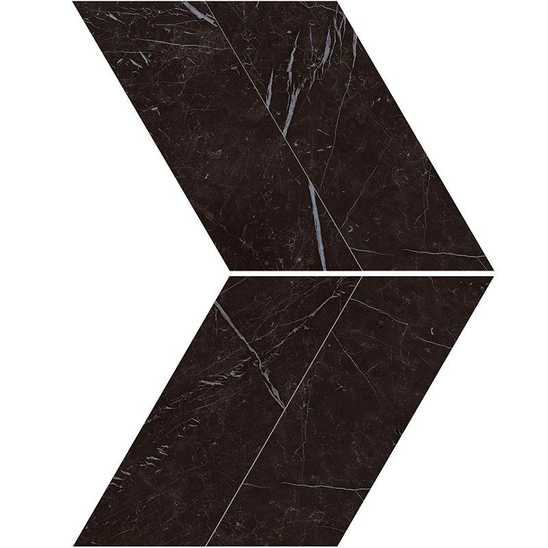 Atlas Concorde MARVEL STONE Nero Marquina Chevron 22,5x22,9 cm 10 mm Geläppt