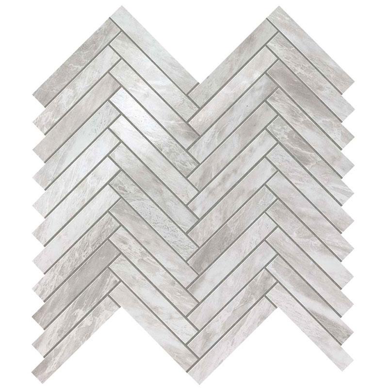 Atlas Concorde MARVEL STONE Bardiglio Grey Herringbone Wall 30,5x30 cm 8.5 mm Lux