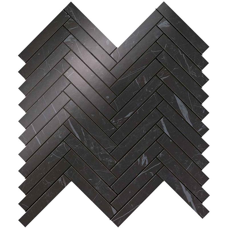 Atlas Concorde MARVEL STONE Nero Marquina Herringbone Wall 30,5x30 cm 8.5 mm Lux