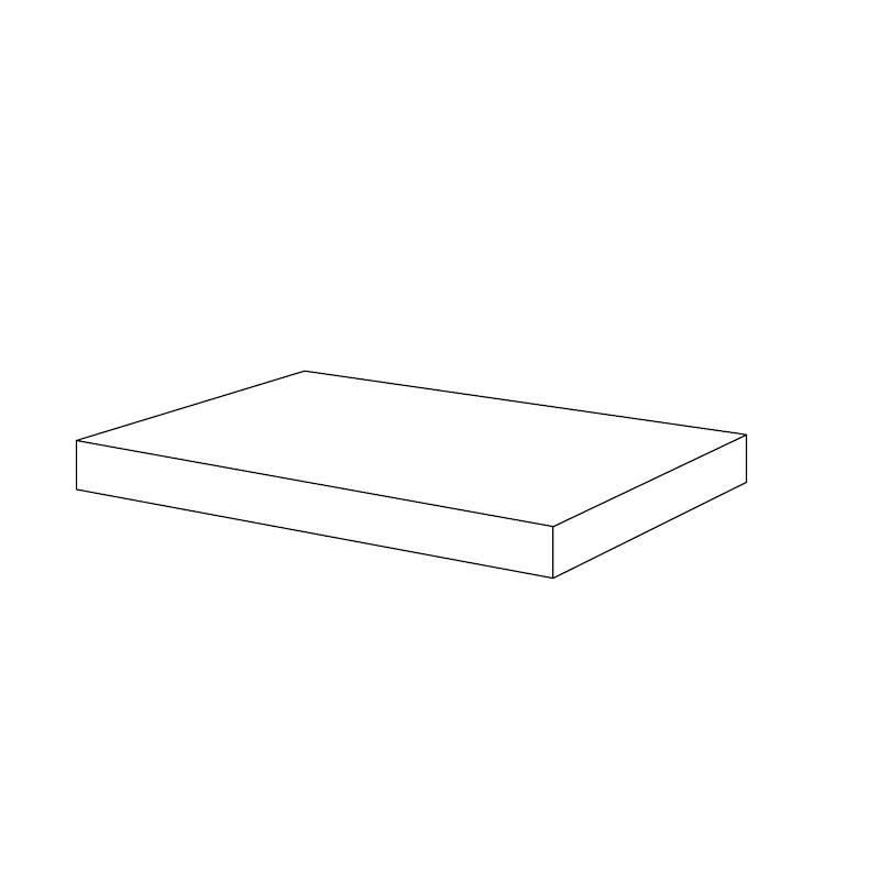 EMIL BE-SQUARE Gradone Angolare DX Concrete 33x60 cm 20 mm Strukturiert