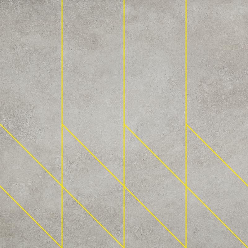 Cedit MATRICE Trama 2 giallo 80x80 cm 9 mm Matte