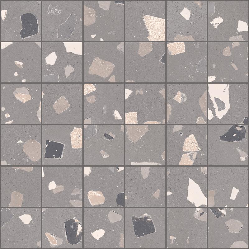 Ceramica Sant'Agostino DECONCRETE MOSAICO DE-MEDIUM GREY 30x30 cm 10 mm Matte