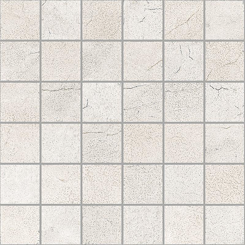 Ceramica Sant'Agostino SET MOSAICO CONCRETE WHITE 30x30 cm 10 mm Matte