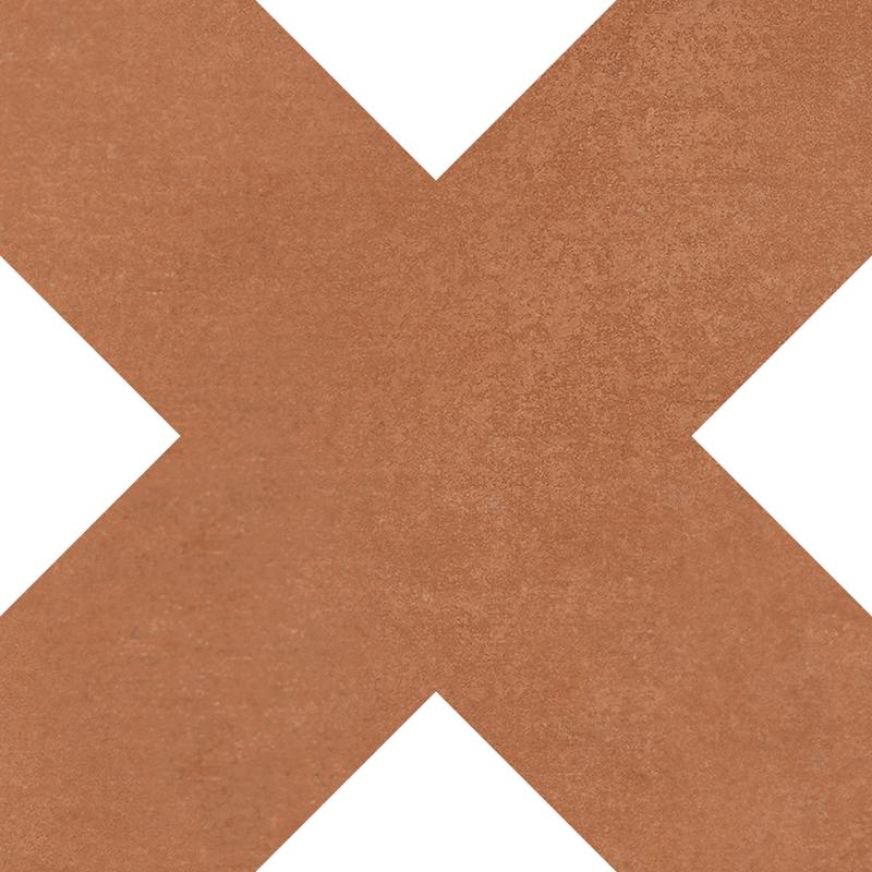 CERDOMUS Crete Cross Terracotta 14x14 cm 9 mm Matte