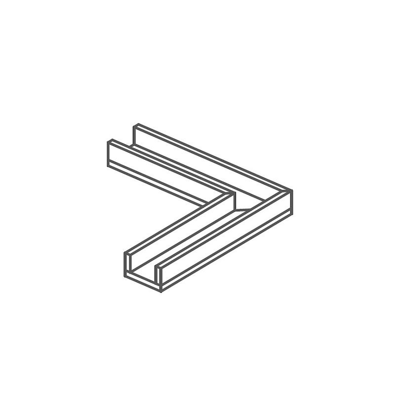 ITALGRANITI Dorset Canalina Angolare Bianco Cross Cut 14x60 cm 20 mm Strukturiert