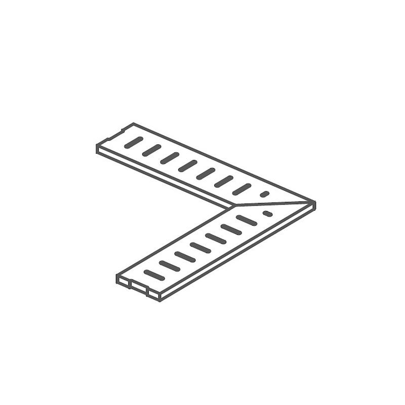 ITALGRANITI Dorset Griglia Angolare Bianco Cross Cut 14x60 cm 20 mm Strukturiert