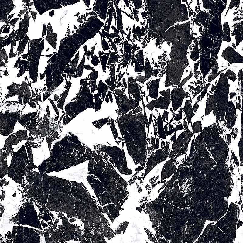 Architectural Design B&W MARBLE FRAGMENT 60x60 cm 9 mm Matte