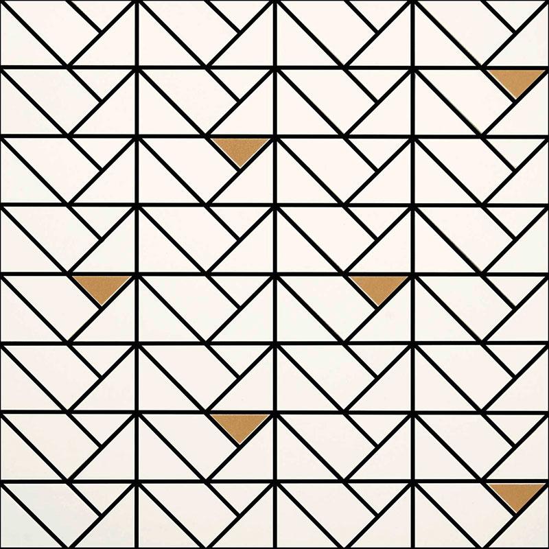 Marazzi ECLETTICA WHITE MOSAICO BRONZE 40x40 cm 6 mm Matte