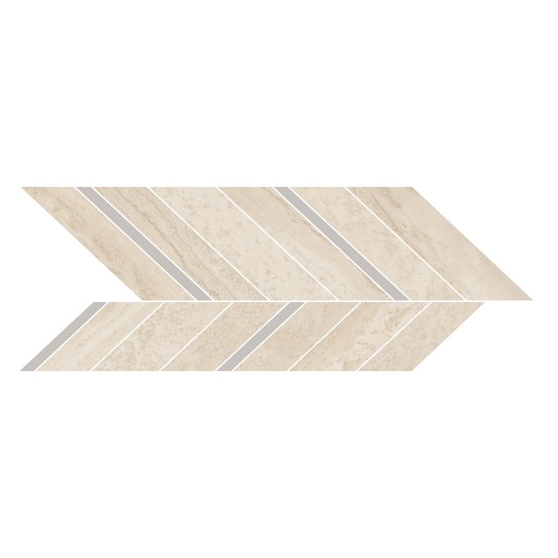 Marazzi MYSTONE TRAVERTINO Navona Mosaico Freccia 19,8x52,1 cm 10 mm Matte