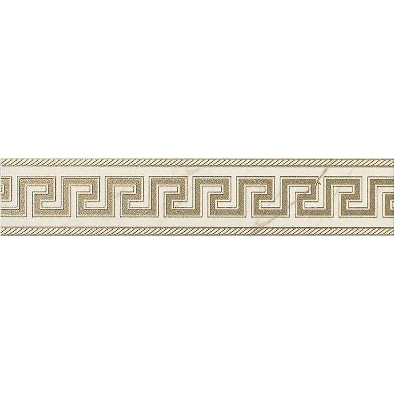 VERSACE MARBLE FASCIA  GRECA BIANCO 11,5x58,5 cm 9.5 mm Geläppt