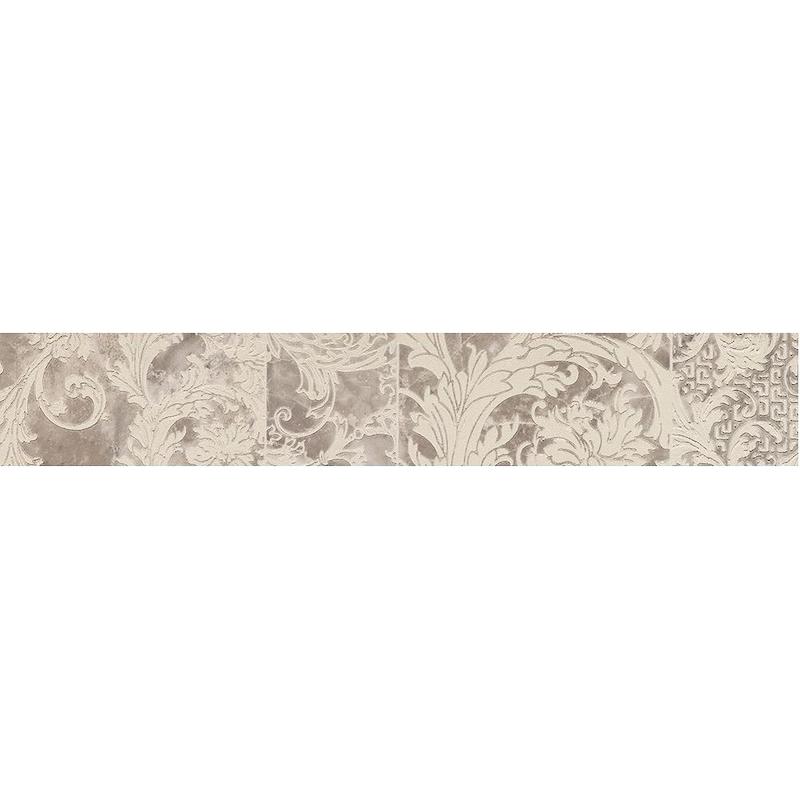 VERSACE MARBLE FASCIA  PATCHWORK GRIGIO 9,8x58,5 cm 9.5 mm Geläppt