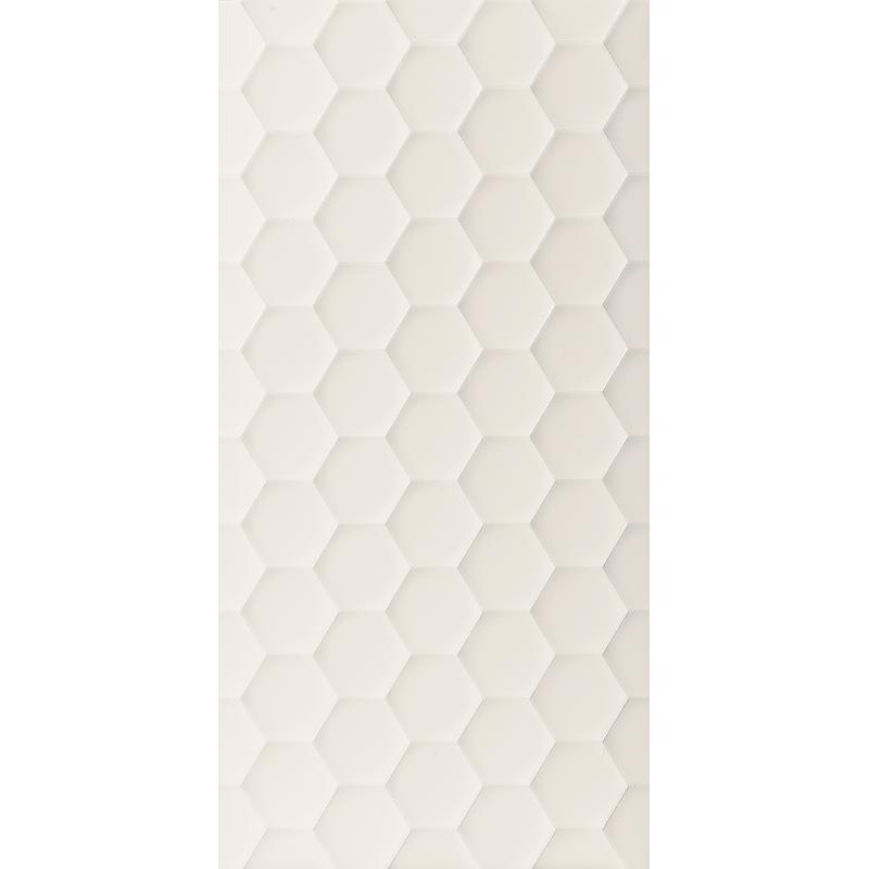 Marca Corona 4D HEXAGON WHITE DECORO 40x80 cm 8.5 mm Matte