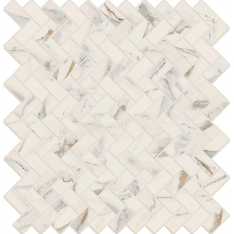 Marca Corona MOTIF EXTRA DECORO CALACATTA GOLD HERRINGBONE 29x32 cm 9 mm Lux