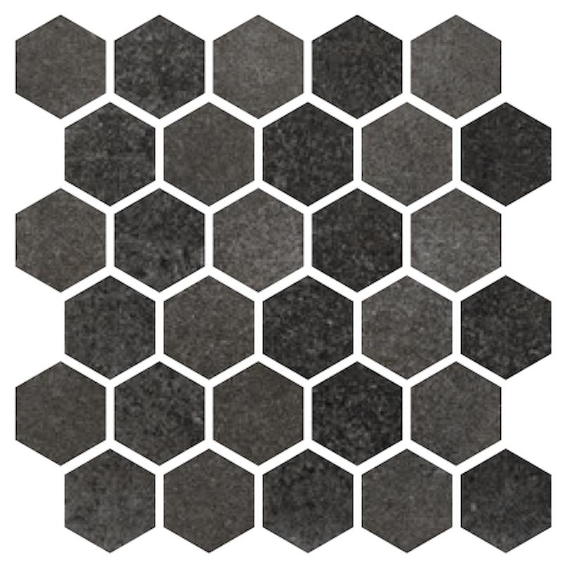 Cir MATERIA PRIMA Mosaico Esagona Black Storm 27x27 cm 10 mm Lux