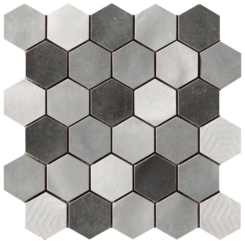 Cir MATERIA PRIMA Mosaico Esagona Mix Grey 27x27 cm 10 mm Lux