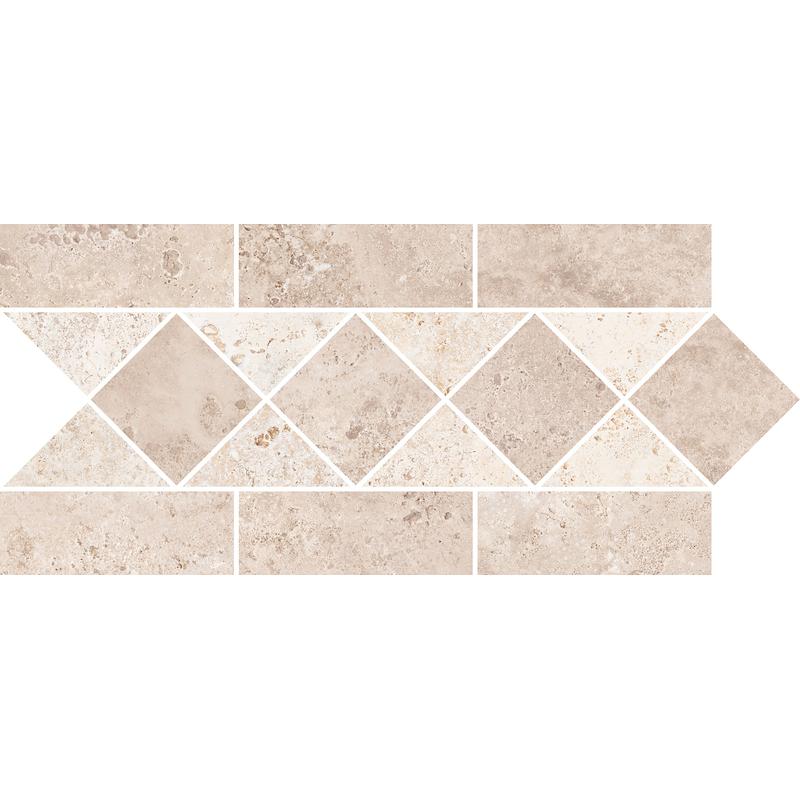 Onetile Mediterranean Stone Fascia Carrè Travertino Sabbia 15x30 Matte