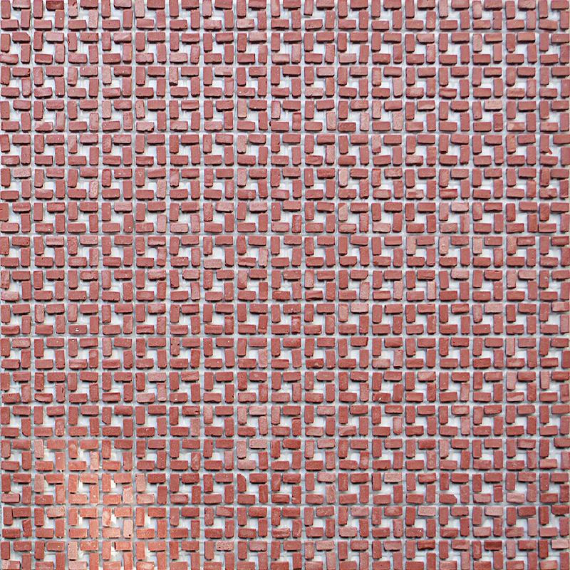 Micro MICROMOSAICS Micro Brick Red Ring 30x30 cm 3 mm Matte