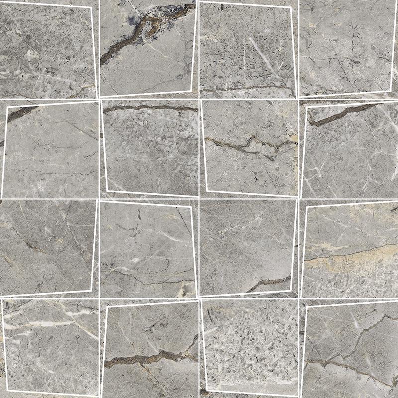 Marazzi MYSTONE SILVER ROOT Mosaico Prisma Grey 30,3x30,3 cm 9 mm Matte