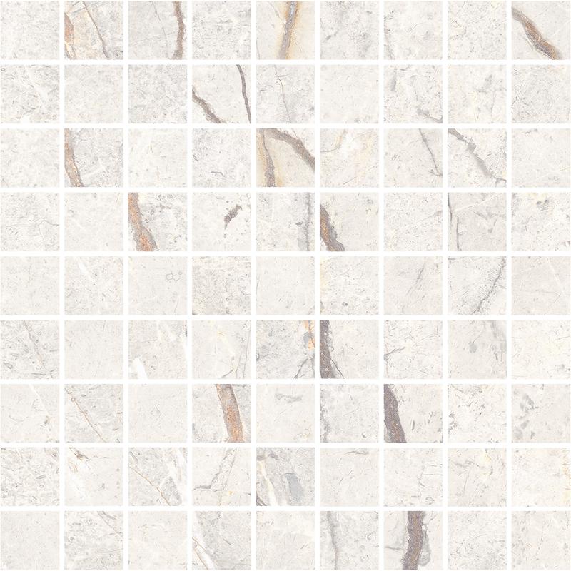 Marazzi MYSTONE SILVER ROOT MOSAICO WHITE 30x30 cm 9 mm Matte