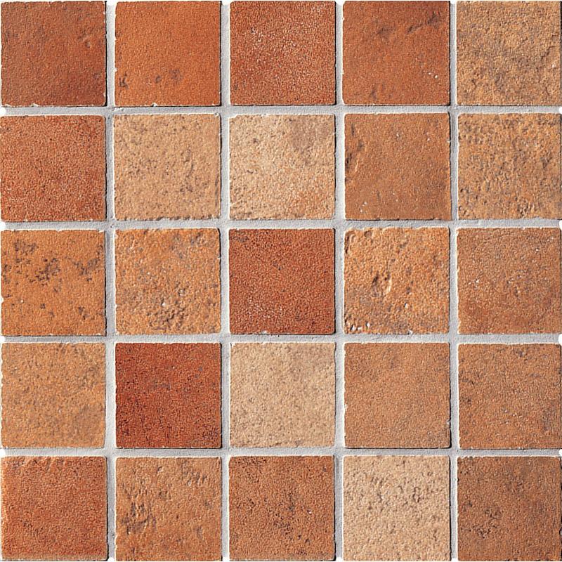 ABK PETRAIA Mosaico Quadretti Ocra Cotto Rosso 33,3x33,3 cm 8.5 mm Matte