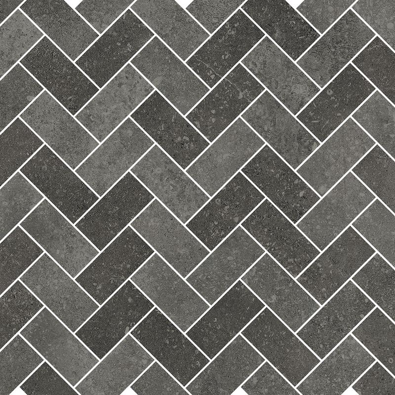 Magica PIETRA Herringbone Limestone Black 30x30 cm 9.5 mm Matte