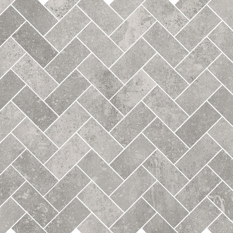 Magica PIETRA Herringbone Limestone Grey 30x30 cm 9.5 mm Matte