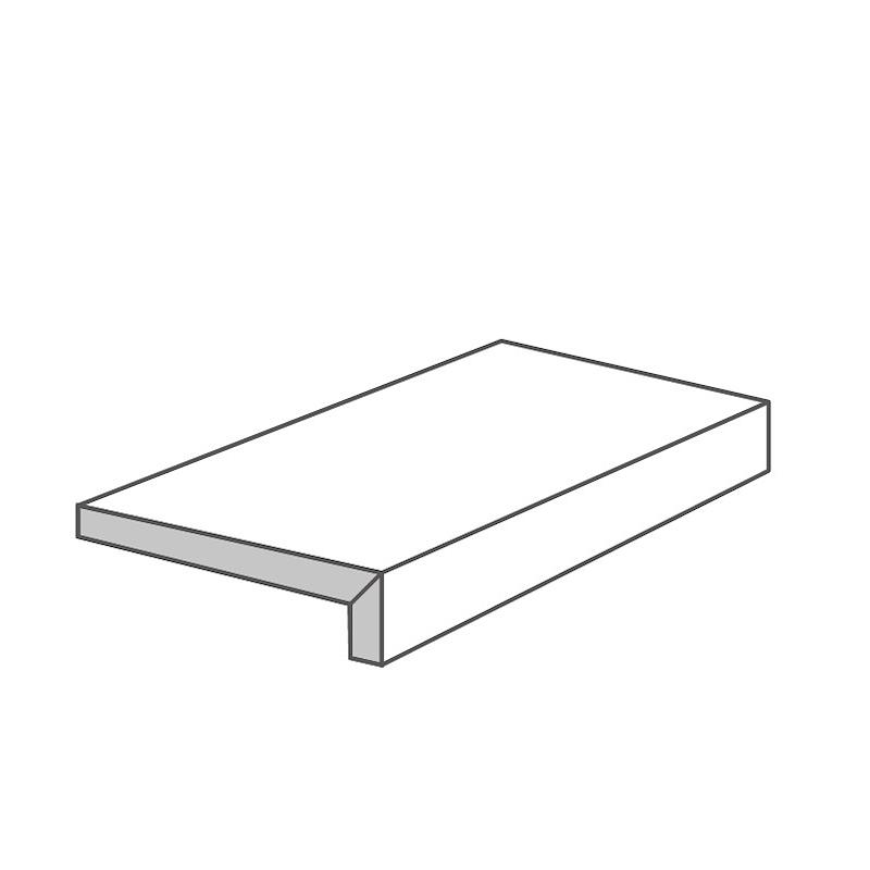 CASTELVETRO QUARTZ ELEMENTO L WHITE 30x60x5 cm 20 mm Strukturiert