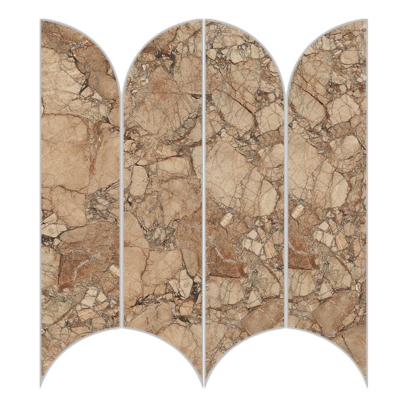 Ragno INCANTO Breccia Pernice Mosaico Ventaglio 28,1x31 cm 10 mm Glänzend