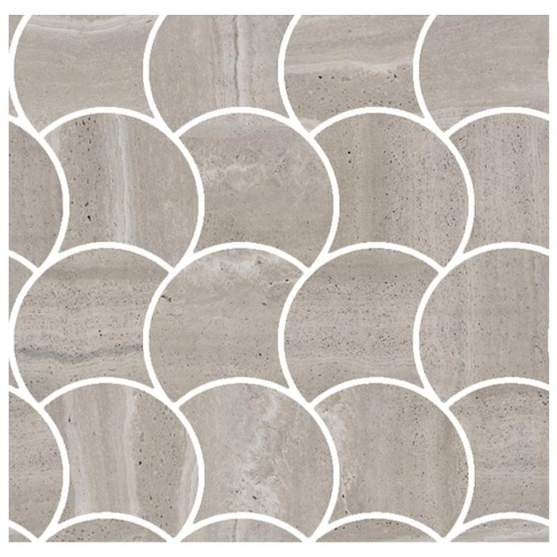 COEM REVERSO Mosaico Wavy Grigio 28,4x28,4 cm 10 mm Lux