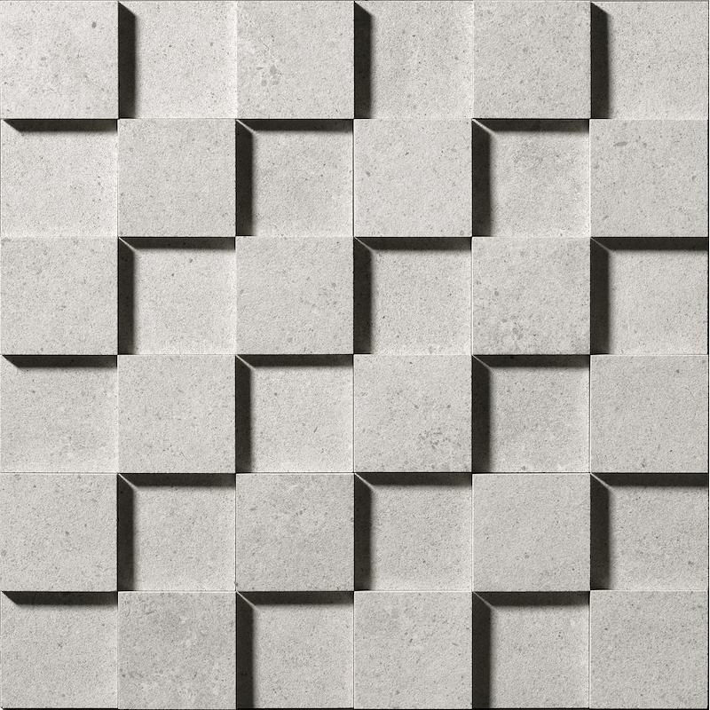 Cercom SQUARE Mosaico 3D White In 30x30 cm 9.5 mm Matte