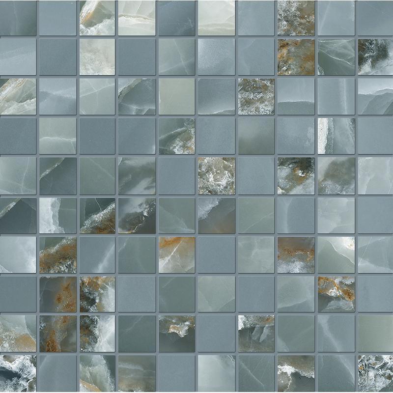 EMIL TELE DI MARMO ONYX Mosaico 3X3 Green 30x30 cm 9.5 mm Geläppt