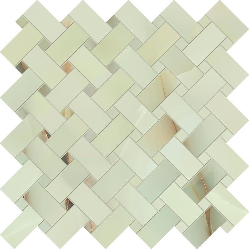 EMIL TELE DI MARMO PURE ONYX Mosaico Intrecci Giada 30x30 cm 9 mm Geläppt