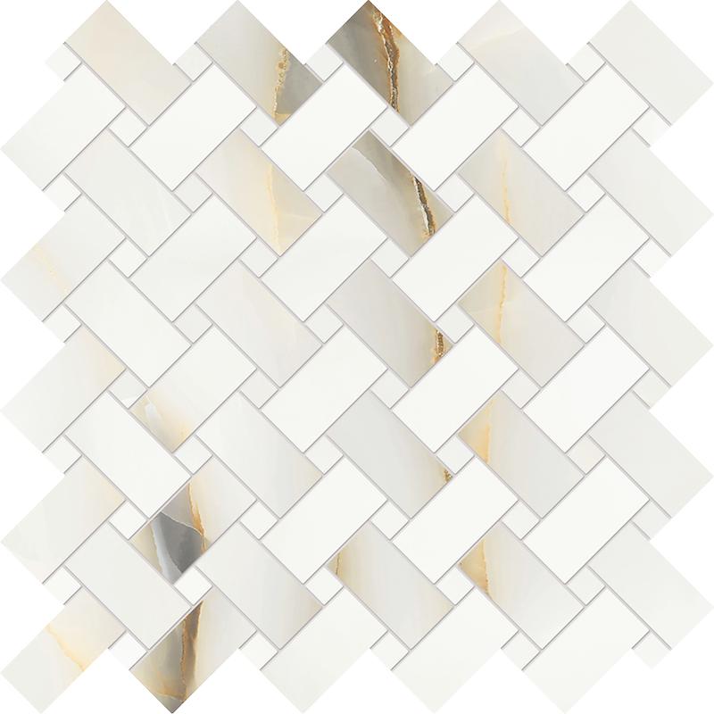 EMIL TELE DI MARMO PURE ONYX Mosaico Intrecci Perla 30x30 cm 9 mm Geläppt