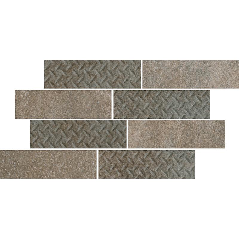 Cercom TEMPER Mosaico Bricks Golden 24x40 cm 10 mm Matte