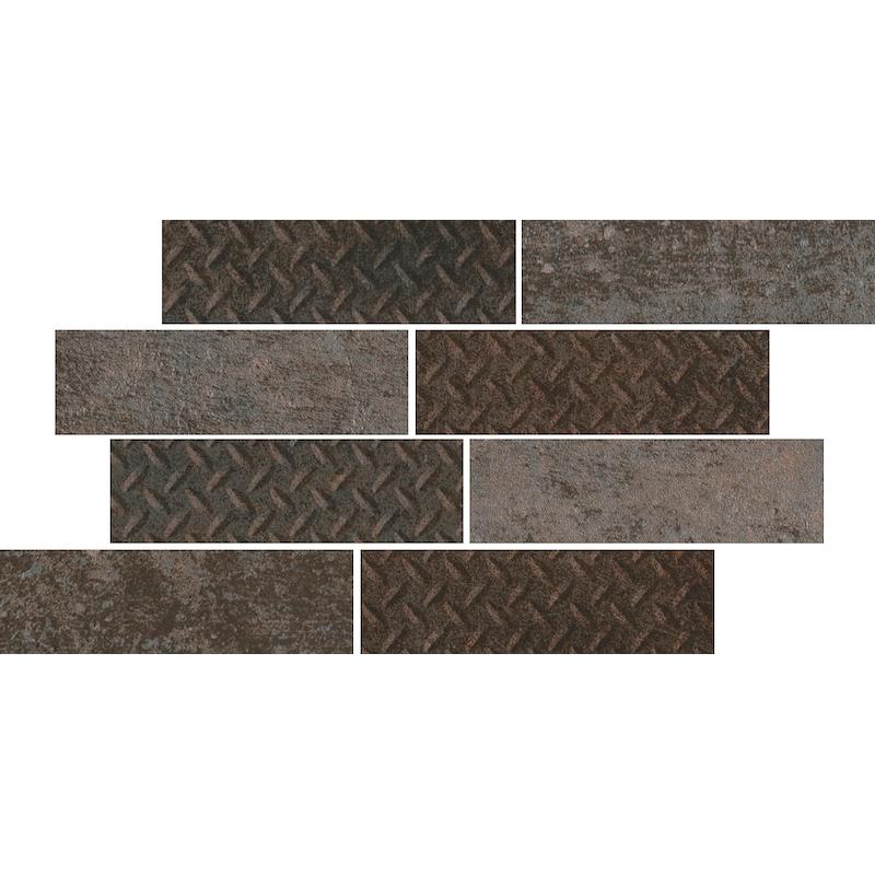 Cercom TEMPER Mosaico Bricks Rust 24x40 cm 10 mm Matte