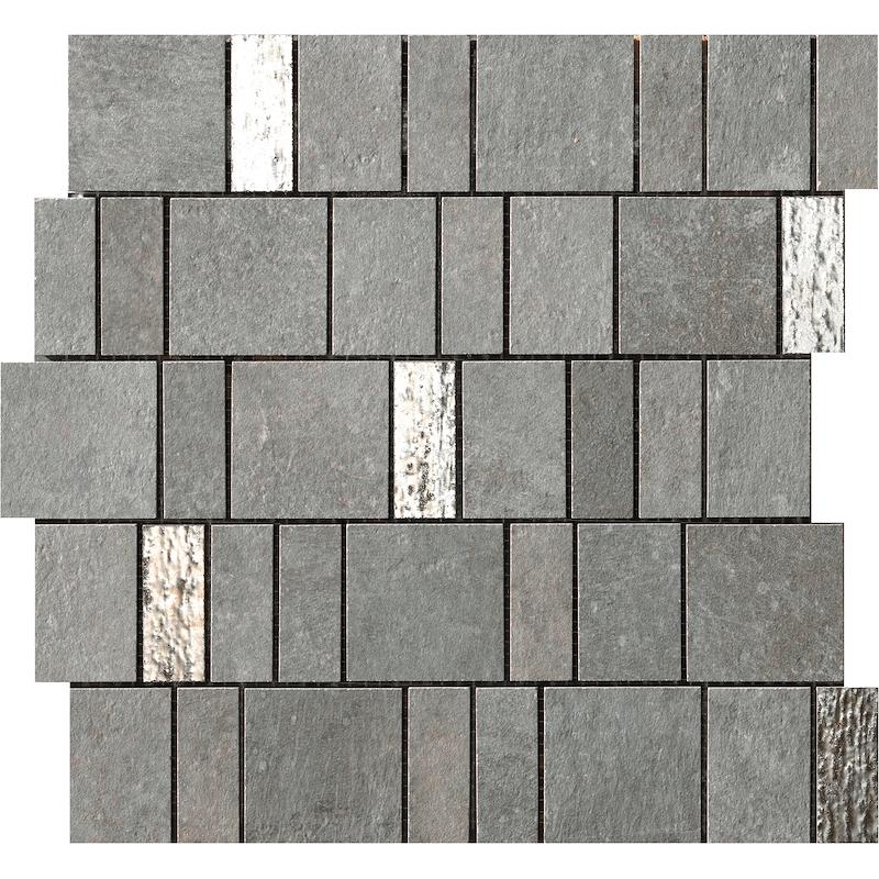 Cercom TEMPER Mosaico Metallic Argent 30x30 cm 9.5 mm Matte